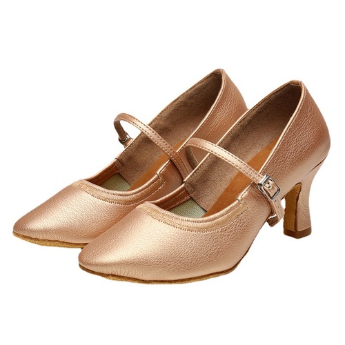 Modern dance shoes for women, adults, ballroom dance, square foxtrot, medium high heels, children's Latin soft soles, waltz dance