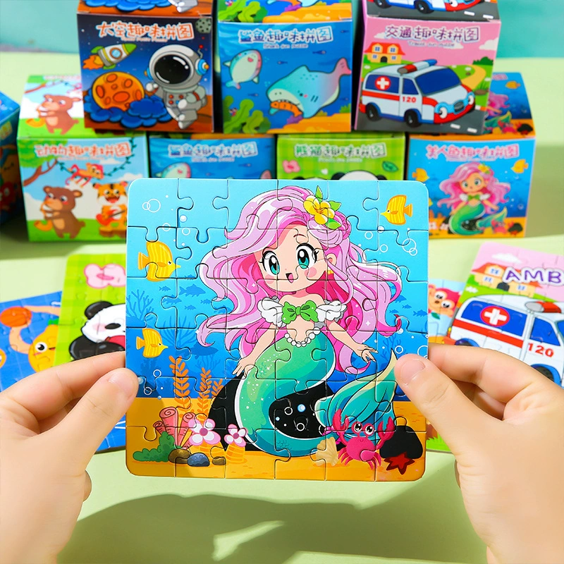 Умная игрушка, мультяшная головоломка, награда для друга, тренировка, раннее образование, 36 штук, подарок на день рождения
