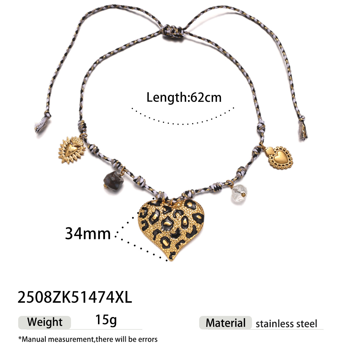 Tiana Europa y los Estados Unidos amor collar de acero inoxidable ligero lujo nicho explotador transfronterizo joyería trenzada colgante de acero de titanio cadena clavícula