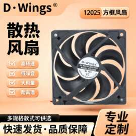 直流12厘米12025散热风扇5V12V/24V机箱变频器工业微型散热风扇