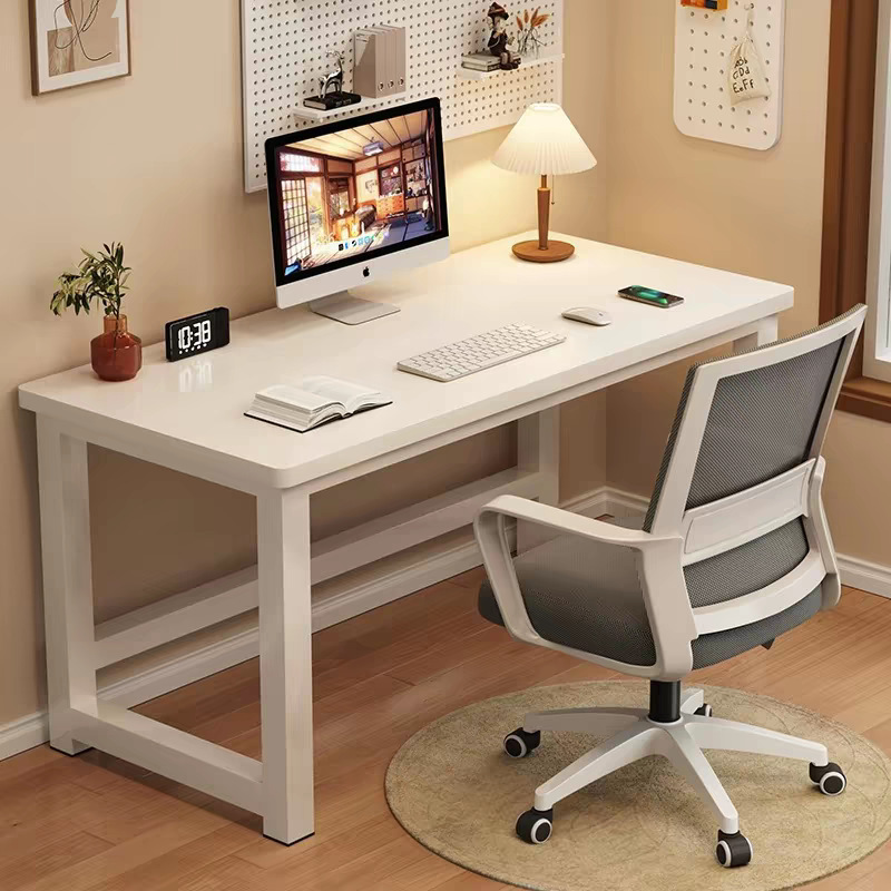 White Computer Desk, Desktop Home Study Desk, Bedroom Writing Desk, Simple Office Desk, Rectangular Training Table