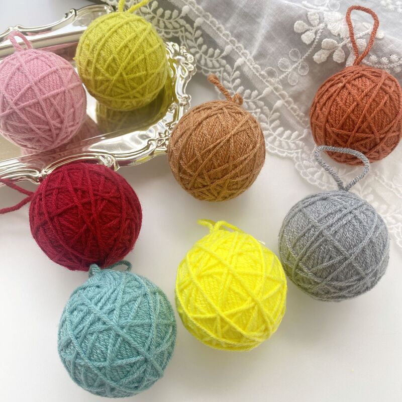 5cm Yarn Balls Christmas Decoration Bouquet Materials DIY Winding Foam Ball Hanging Ornaments Photo Display Window Decoration Props 5cm Yarn Balls Christmas Decoration Bouquet Materials DIY Winding Foam Ball Hanging Ornaments Photo Display Window Decoration Props