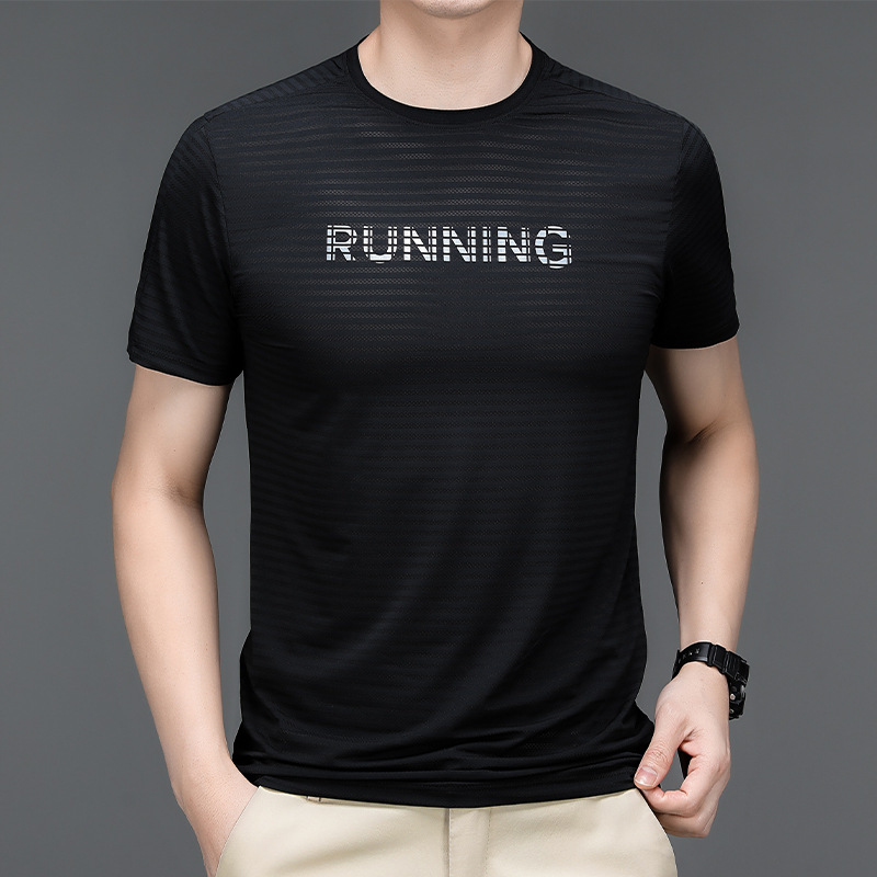 Men's silk thin breathable quick dry elastic sports travel summer…