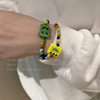 Tide, cartoon monster, beaded bracelet, small design resin, jewelry, internet celebrity, does not fade