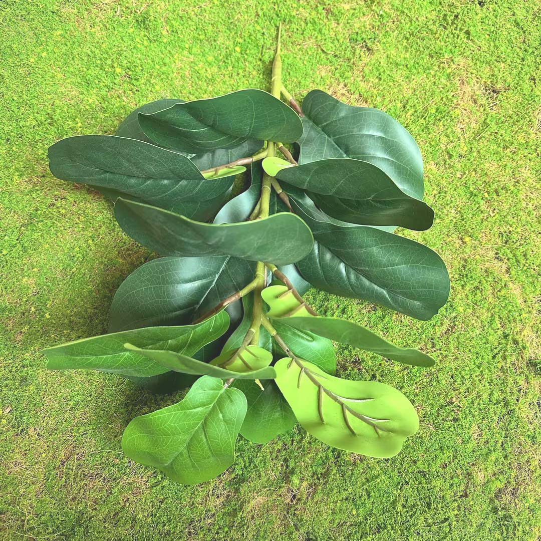 Simulación de mangos de helechos Simulación de plantas verdes, hojas de taro de hadas, escaparates de sala de estar, decoración de paisajes, sensación de manos, mangos de simulación de pegamento