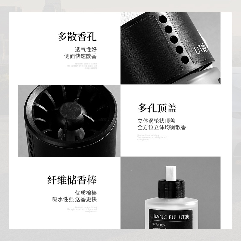 Ut Gardenia Car Aromatherapy High-End Internet Celebrity Car Fresh Deodorizing Perfume Car Supplies Ornaments Wholesale