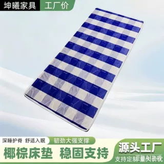 硬棕垫出租屋单人床工厂批发儿童床椰棕棕榈黄麻床垫学生宿舍用