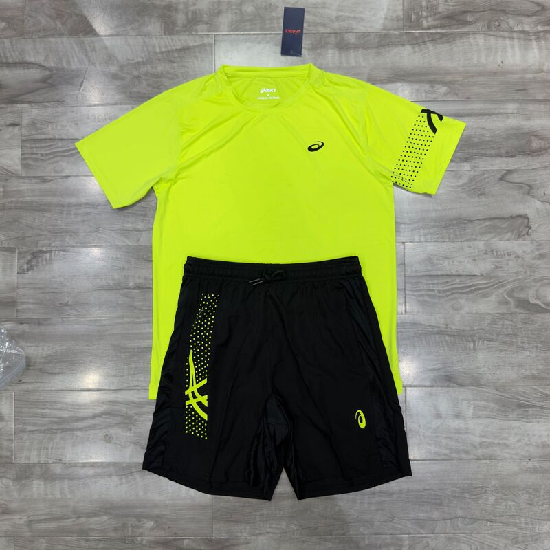 In-stock cross-border sports quick-dry set: short-sleeved round-neck ice silk quick-dry fitness sports shorts trendy In-stock cross-border sports quick-dry set: short-sleeved round-neck ice silk quick-dry fitness sports shorts trendy