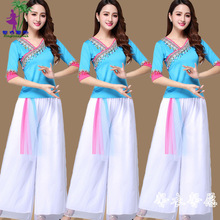 藏族廣場舞服裝新款套裝 民族風藏舞蹈服舞蹈衣 跳舞演出服表演服