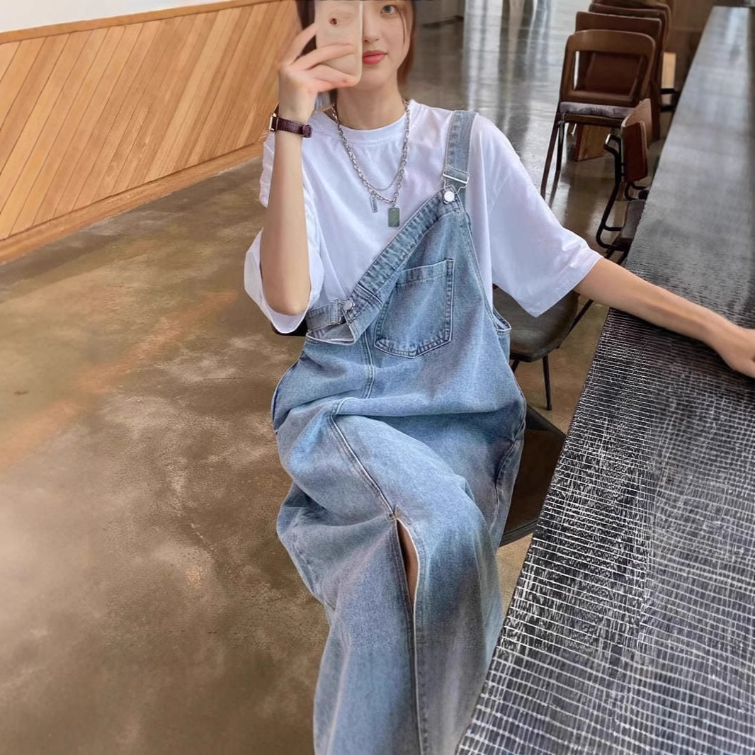 Denim suspenders