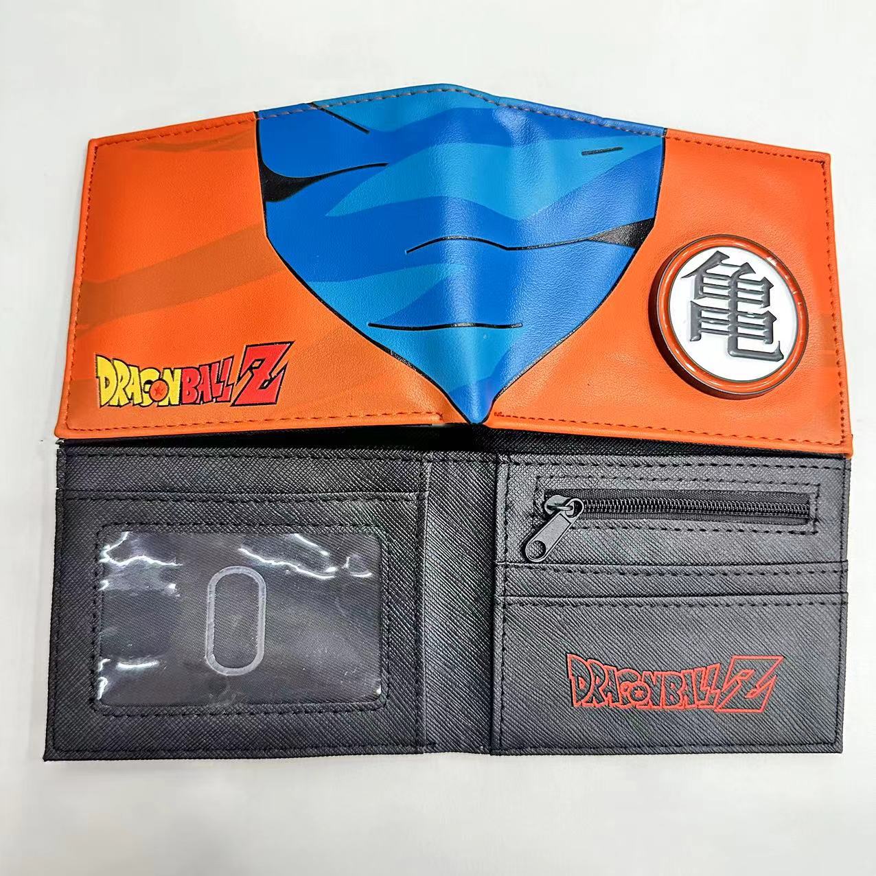 Anime nuevo Dragon Ball dragón Bola de silicona cartera tortuga Wu corto estudiante cartera masculina