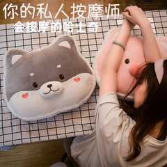 ハスキーマッサージ抱き枕オフィスお昼寝クッションぬいぐるみかわいいぬいぐるみ女の子お祭りプレゼント