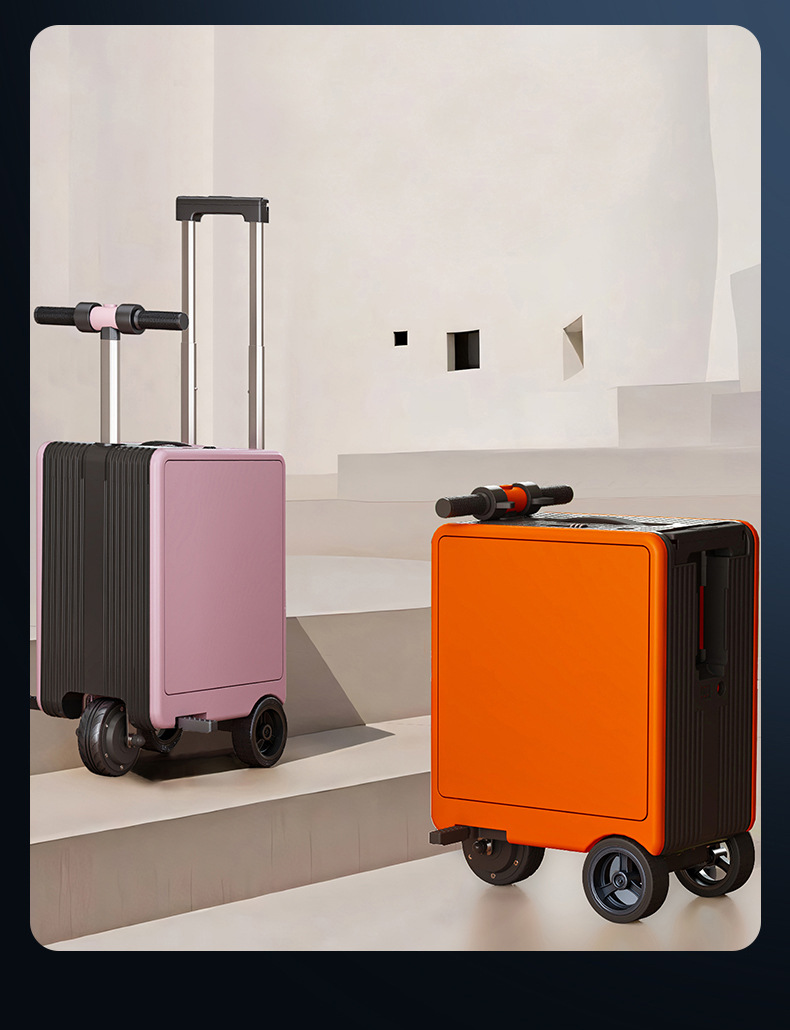 Traveling Abroad, Tourist Attractions Can Be Used as Electric Suitcases, Which Can Be Used as Alternatives to Folding Bicycles to Carry Things