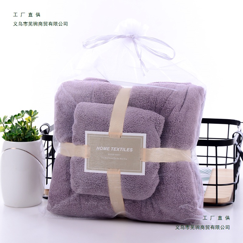 Japón de alta densidad toallas de coral toallas de baño de dos piezas conjuntos de baño doméstico para adultos envueltos en el pecho más suave que el algodón absorbe agua