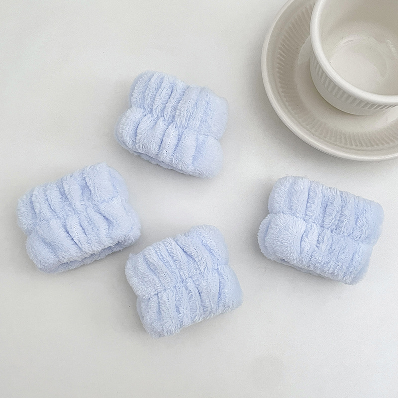 Mangas Arteque absorbente de agua a prueba de humedad Lavado facial femenino Pulsera Lavado Manga a prueba de salpicaduras Ejercicio Pulsera de limpieza de sudor Lazo para el cabello de felpa