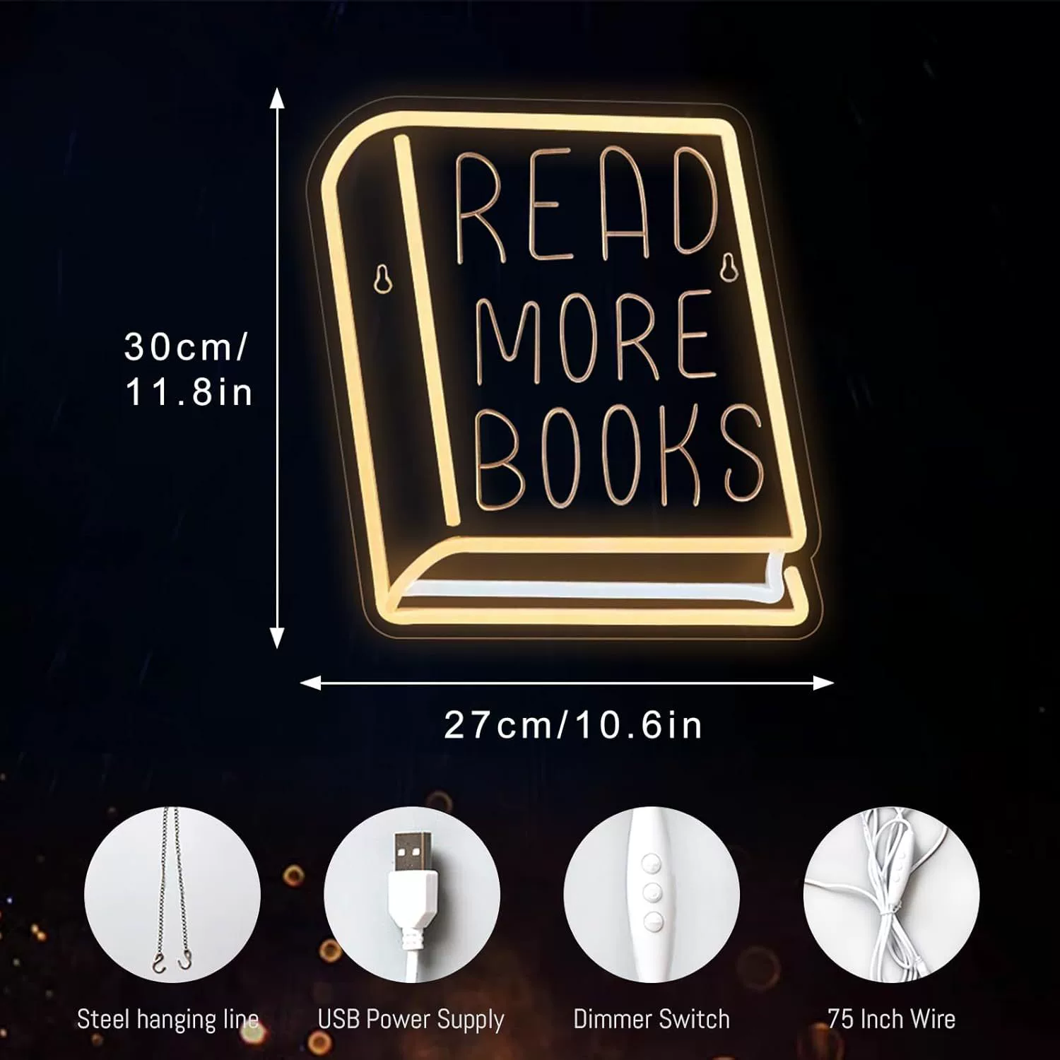 Книги Amazon Neon Lantern Maglined Book Light Classroom LED Light для чтения в квартире