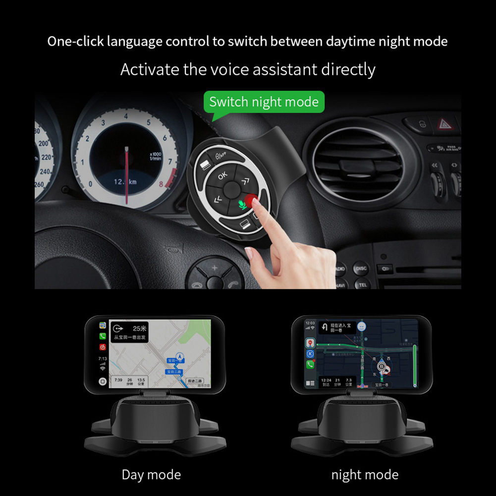 Multifunctional Smart Hud Head-Up Display Carplay Car Navigation Screen Projection Music Player Cigarette Lighter Universal