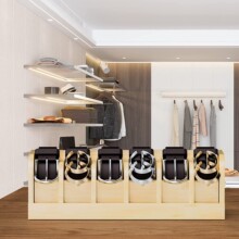 跨境竹木制腰带收纳盒竹木衣帽间腰带存储盒实木分格配饰整理展示
