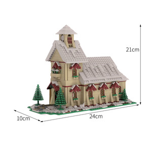 C5535 Winter Village Wedding Church Model Building Toy Set 1395 Particle Number