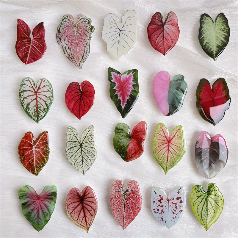 Новый акриловый кронштейн для подушки безопасности в форме листа особой формы ленивый Настольный выдвижной задний стикер эпоксидный Кронштейн для мобильного телефона