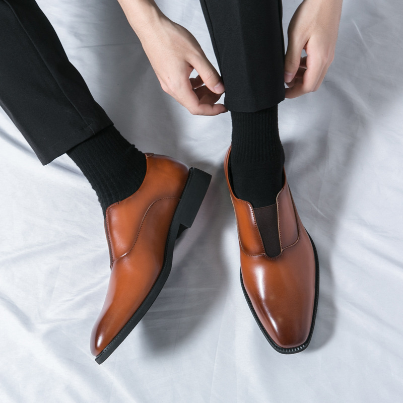 Zapatos de cuero transfronterizos de gran tamaño, zapatos de pie para hombres, zapatos de boda de negocios, zapatos de oficina diarios, zapatos de derby image 4