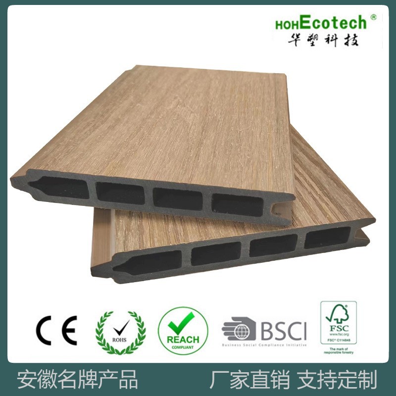 Plástico Madera segunda generación de coextrusión WPC150 * 21 tablero de partición de la casa de madera cerca de fondo tablero decorativo impermeable anticorrosión