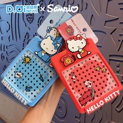 正版三丽鸥方形磁吸盘系列钥匙扣HelloKitty卡通玩偶钢珠磁吸画板