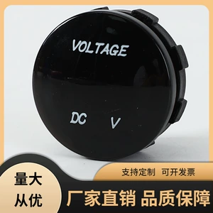 Avtomobil üçün dairəvi LED rəqəmsal voltmetr 12-24V, gəmilər, motosikletlər, DC gərginlik detektoru
