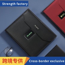 跨境创意发光无线充电宝记事本三折页多功能收纳笔记本商务礼品