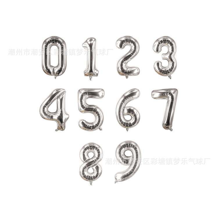 Globos de aluminio de 40 pulgadas con números 0–9 para fiestas