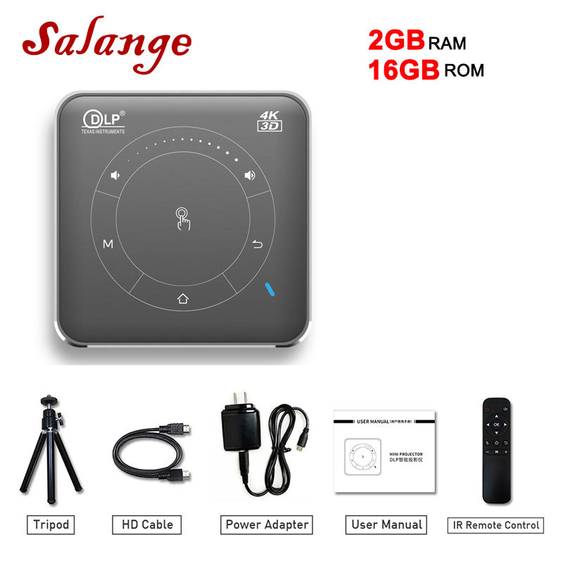 Transfronterizo HD DLP Home Office Proyector 4K portátil inteligente proyector 3D batería incorporada Comercio exterior caliente