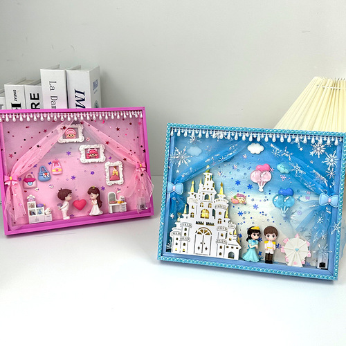 Fantasy decorative painting, hand-made material package, diy production of cream glue three-dimensional calligraphy and painting, children's DIY