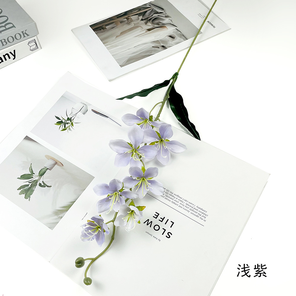 7 flores falsas de magnolia de rama única sala de bodas decorativa floral decoración de la mesa del hogar accesorios