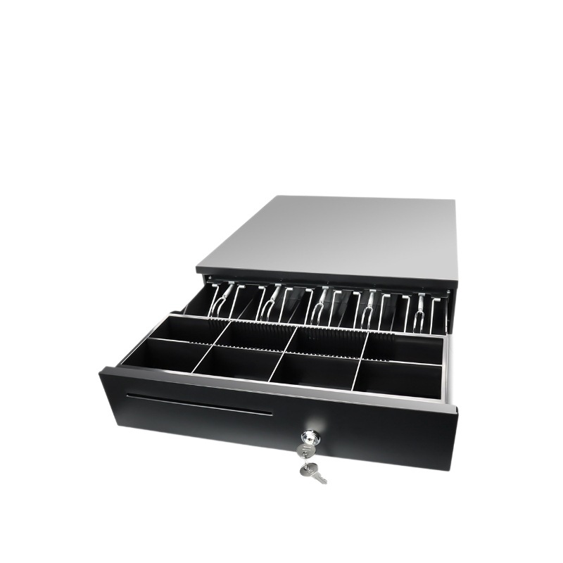 Xin Jiamei caja registradora, caja registradora de cinco compartimentos, caja registradora de tres grados con cerradura, cajón de caja registradora de supermercado, caja registradora de efectivo comercial