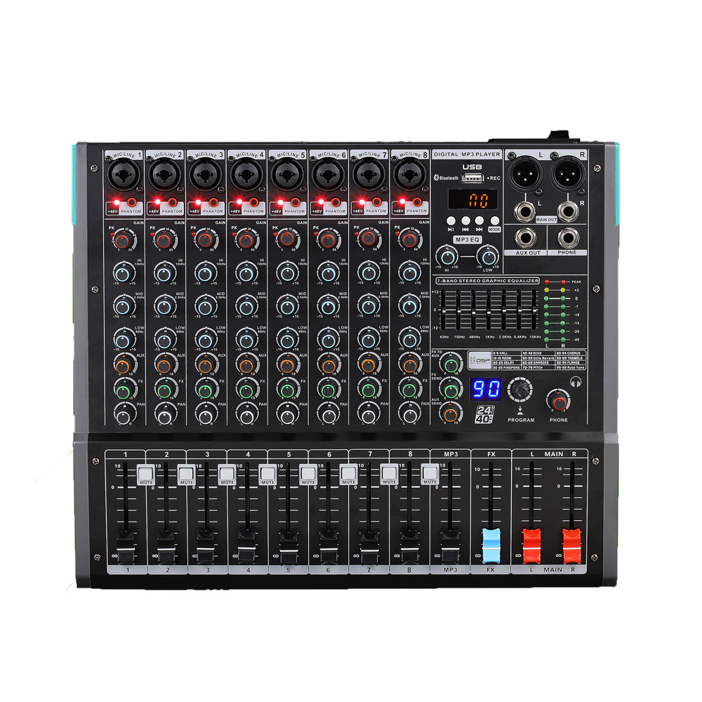 Mezclador PA serie 99 tipos de DSP efecto de reverberación USB Bluetooth escenario 8 12 16 efectos