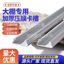 大棚卡槽 镀铝锌压膜槽 温室大棚配件 加厚卡槽卡簧 养殖蔬菜大棚