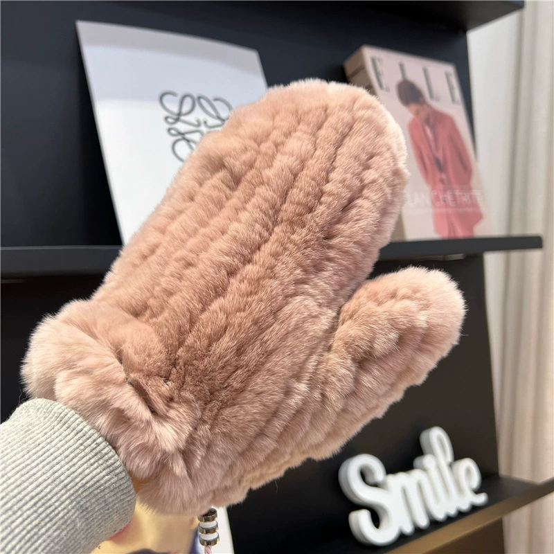 Cute keep warm gloves, windproof elastic set