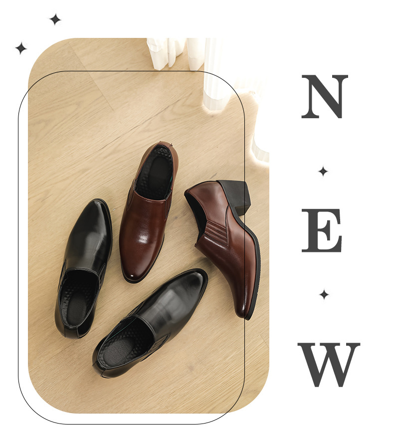 Loafers Men's Shoes Fashion Large Size Low Top Shoes Spring And Autumn New Style Sleeve Pointed Leather Shoes One Step Small Leather Shoes_vogvips.com