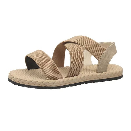 Lightweight Soft-Sole Summer Flat Women's Student Roman Sandals with Rounded Toe and Breathable Design