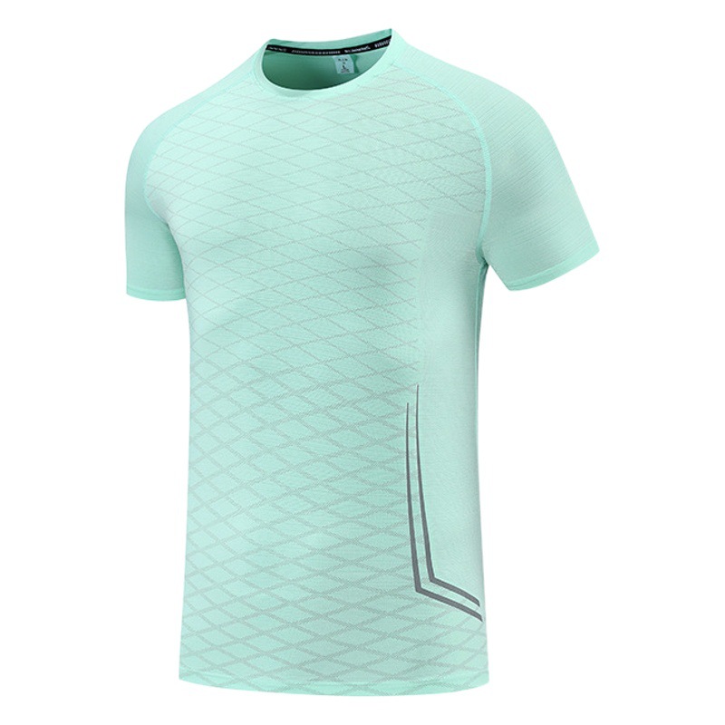 2022 de verano de los hombres de deportes camiseta de seda de hielo de manga corta suelta más tamaño transfronterizo fitness corriendo casual tipo NK imprimible B