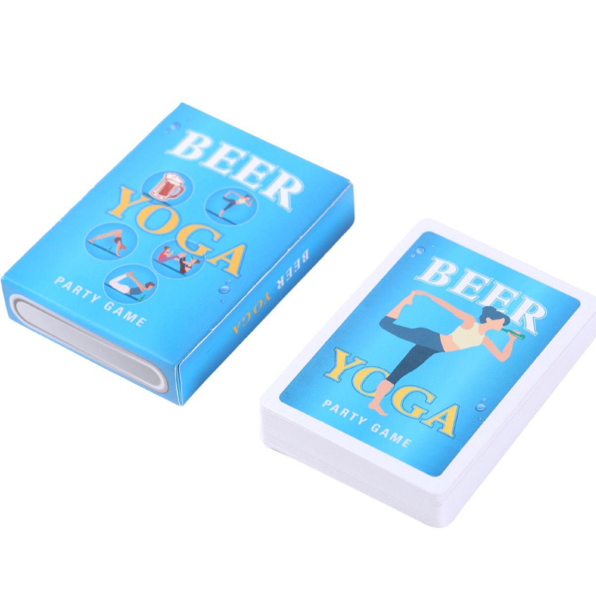 新品热销跨境喝酒牌YOGABEER英文桌游戏卡片派对游戏纸牌卡牌批发