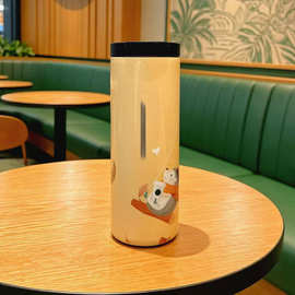 星爸爸限定款小刺猬保温杯304不锈钢卡通咖啡杯直饮水杯500ml