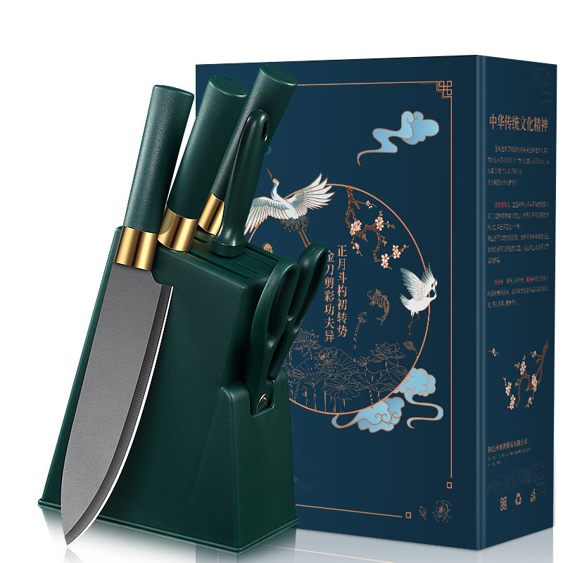 Kit de cuchillos de cocina de Yangjiang conjunto completo de cuchillos de cocina de acero inoxidable cuchillo de cocinero cuchillo de frutas cuchillo negro