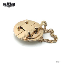 箱包五金小号猪鼻锁金属扣 锌合金压铸礼盒配件圆形猪鼻锁扣