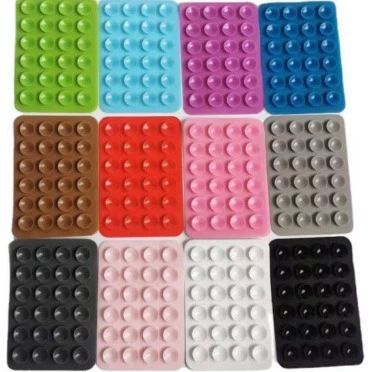 Silicone Phone Holder Pad — Double-Sided Non-Slip Rectangular Adhesive Grip, 8×5.5×0.25 cm