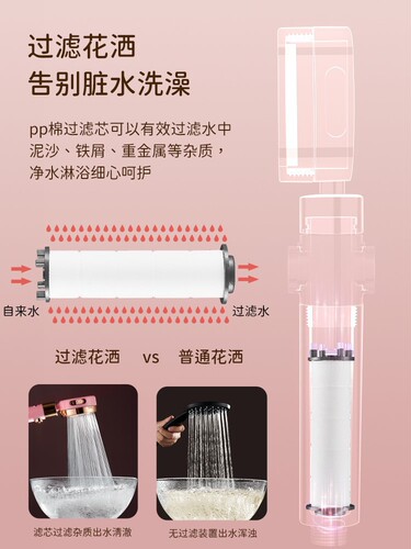 Factory Wholesale Shower Head Spray Set with Filter Cross-Border Pressure Boost Handheld Bathroom Shower Simple Single Head