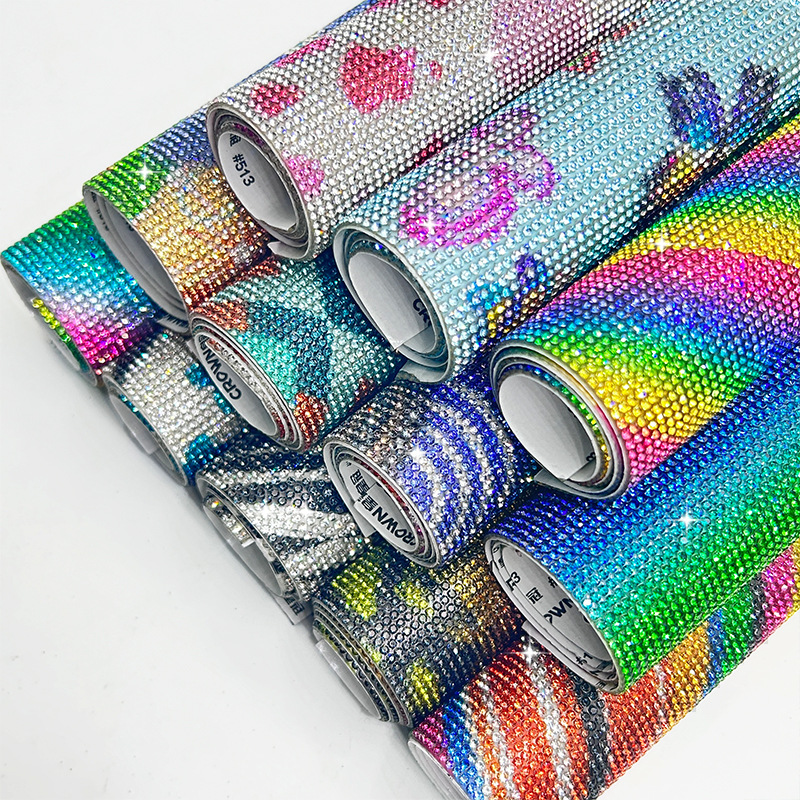 Nuevo colorido pegamento de diamante de agua de doble cara pegamento de fusión en caliente autoadhesivo hoja de perforación automotriz joyería diy accesorios de diamante de agua