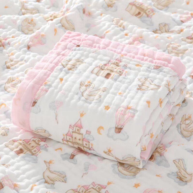 Sencheng Baby Pure Cotton Type a Blanket Soft and Breathable Six-Layer All-In-One Kidsren's Bath Towel Kindergarten Quilt