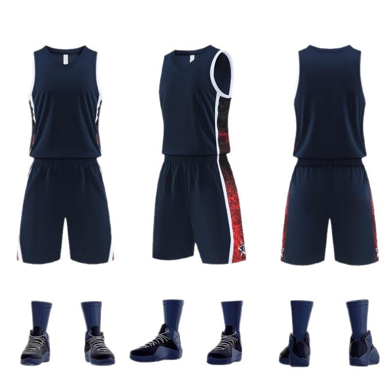 Uniforme de baloncesto, nuevo traje, pantalones de cuatro puntos, camisetas de competición impresas para hombres y mujeres, uniformes de equipo de campo de entrenamiento para niños de verano, chalecos