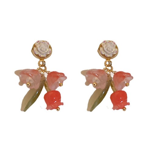 Silver needle sweet super fairy flower tassel earrings Internet celebrity temperament fashion girl earrings earrings Korean new earrings